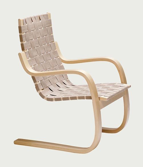 Artek Aalto Lounge Chair 406 med gjordeflet